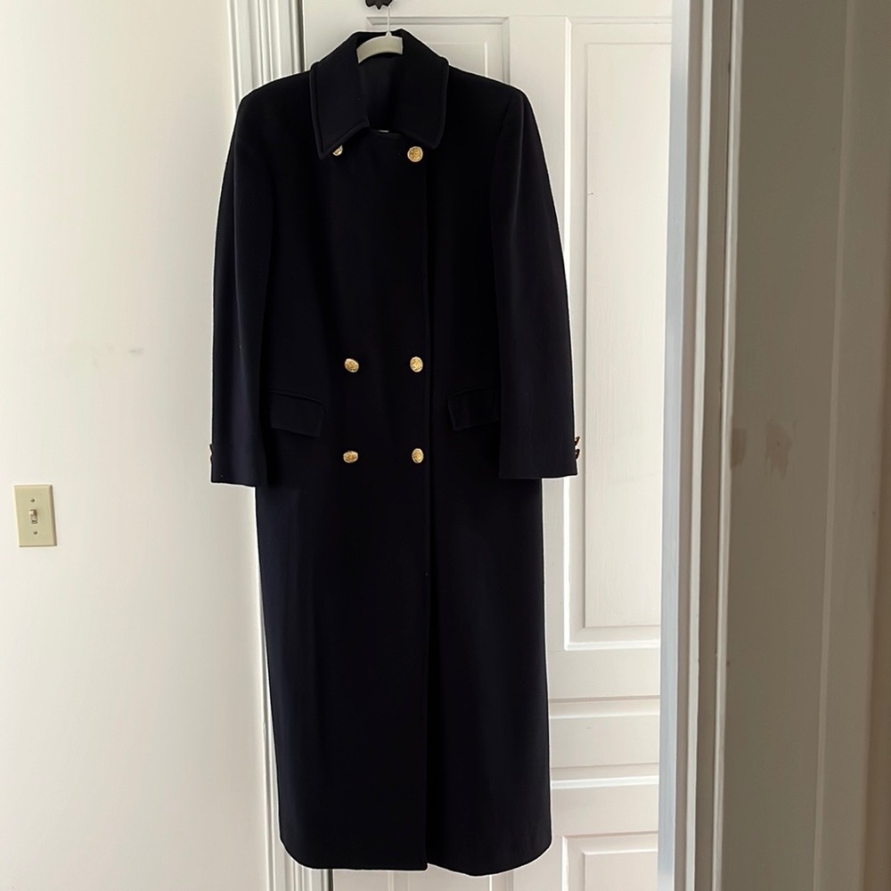 BROOKS BROTHERS WOOL VINTAGE LONG BRIDGE COAT SIZE 12